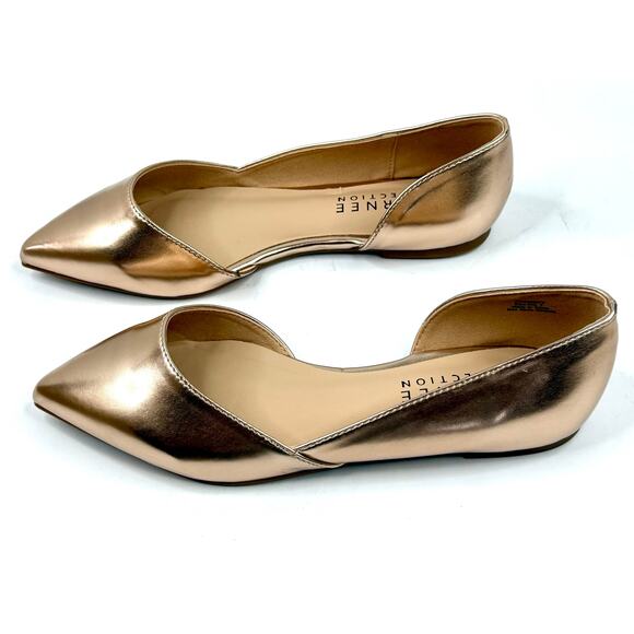 Journee Collection Shoes - Journee Collection Women's Cortni Pointed Toe d'Orsay Flats Rose Gold Size 7W
